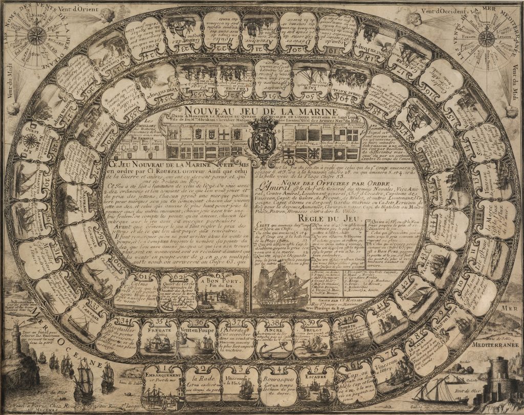 Nouveau Jeu de la Marine Dédié à Monsieur les Marquis du Quesne, 1719