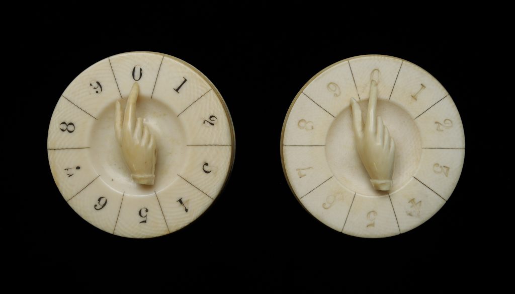 Pair of whist counters, early 19th century