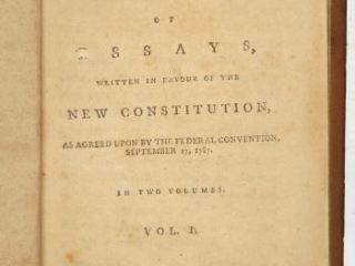 The Federalist: A Collection of Essays, Written in Favour of the New Constitution, 1788