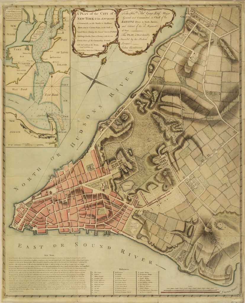 A Plan of the City of New-York & its Environs, 1775