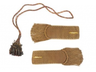 Field epaulets and sword knot, late 18th century