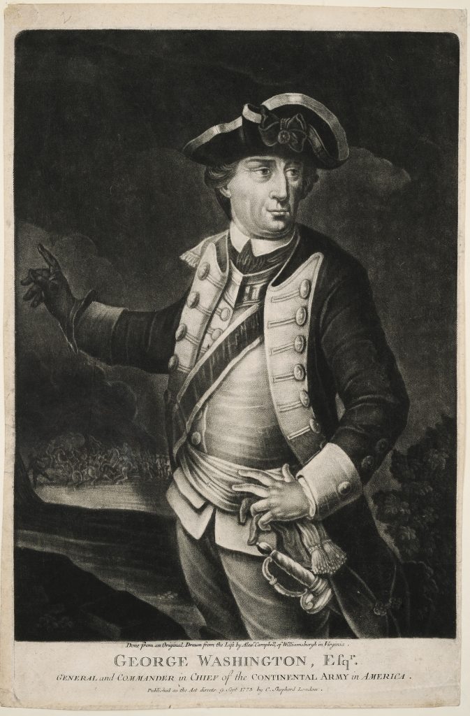 George Washington, Esqr. General and Commander in Chief of the Continental Army in America, London: C. Shepherd, 1775