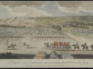 A Perspective View of Coxheath Camp representing a Grand Review of the Army, William Walker, engraver; after O’Neil, artist, London: Published by Fielding & Walker, 1778