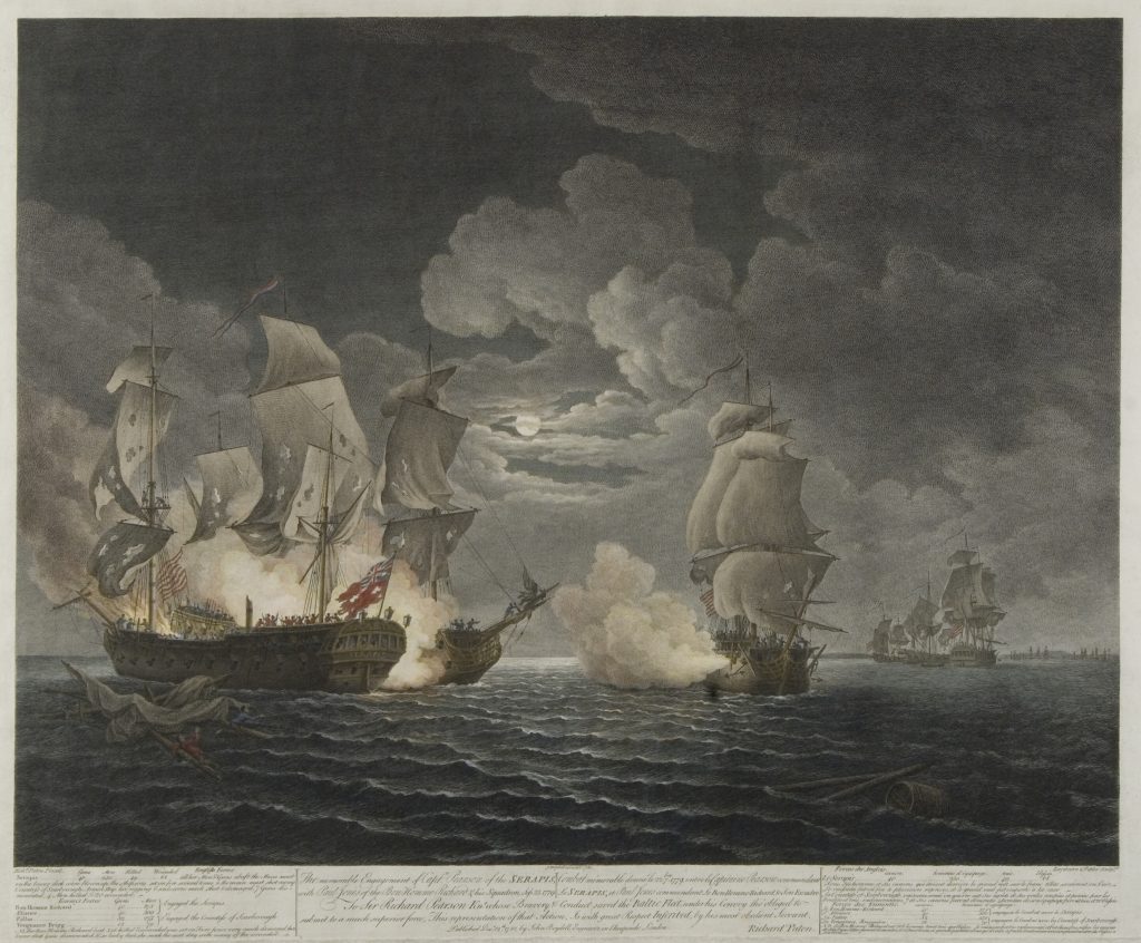 The memorable Engagement of Captn. Pearson of the Serapis ..., Daniel Lerpinière and James Fittler, engravers; after Richard Paton, artist, London: John Boydell, 1780