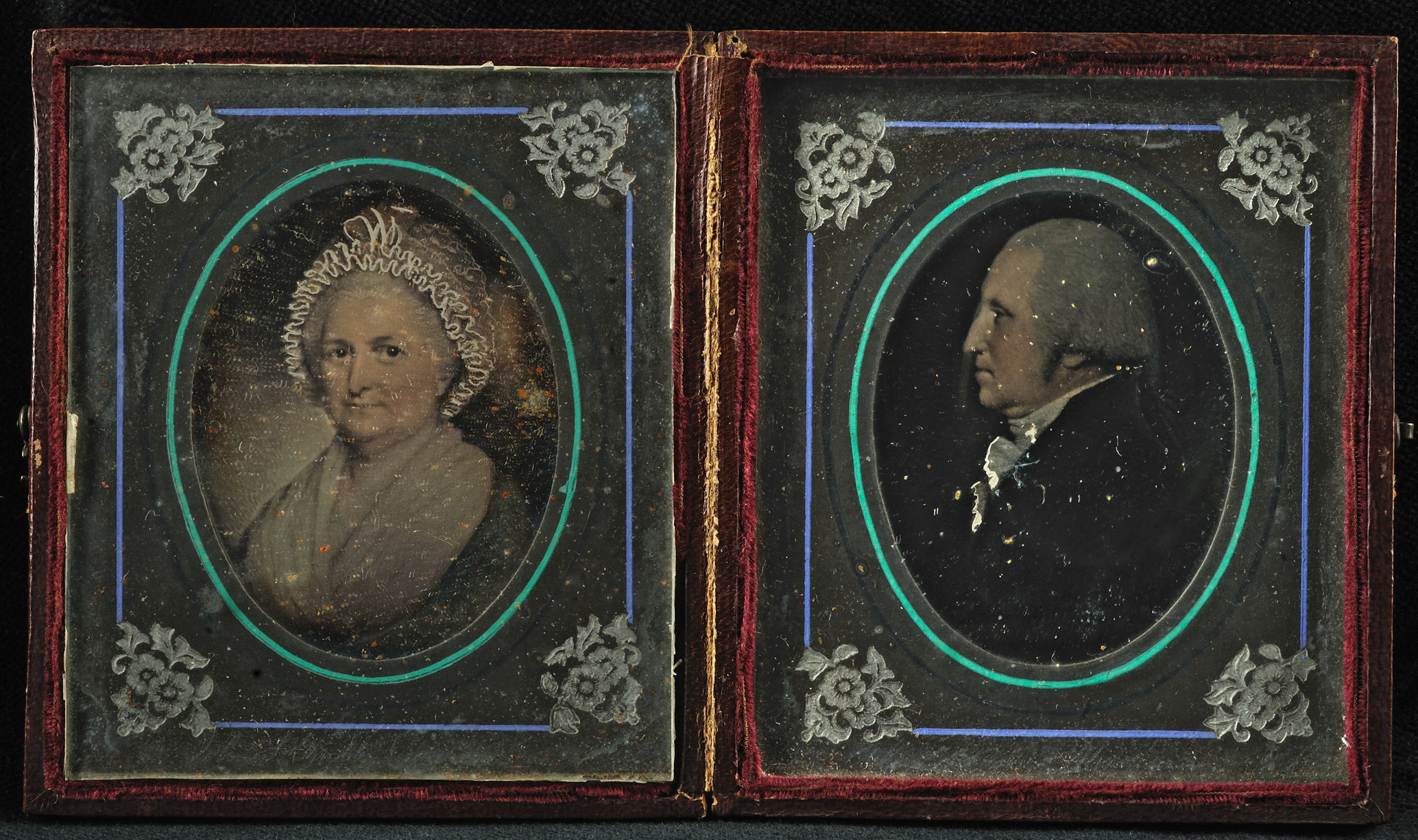 Daguerreotypes of portraits of George and Martha Washington by John L. Grubb, Alexandria, Va., mid-19th century