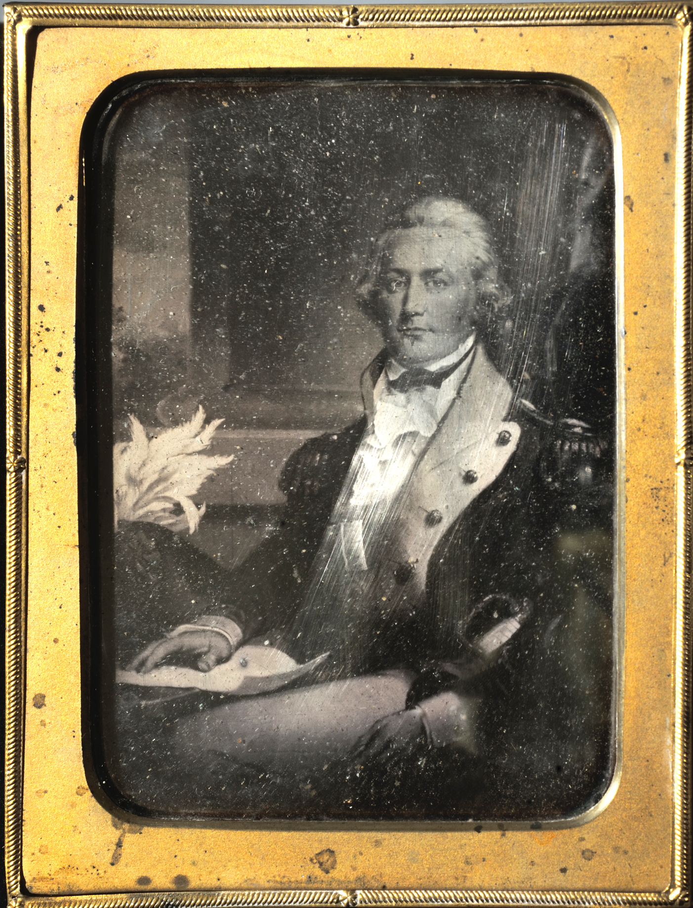 Daguerreotype of a portrait of Edward Butler, American, ca. 1845-1865