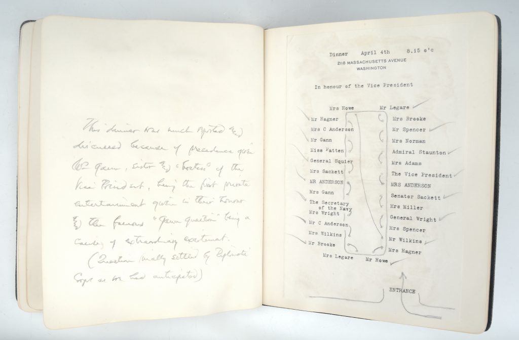 “A Book of Dinner lists and Plans …,” April 4, 1929