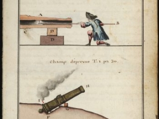 Click for a larger view. “Figures de l’Artillerie Pratique, Tome 2,” Jean Alexandre, baron d’Espiard de Colonge, Mid-18th century