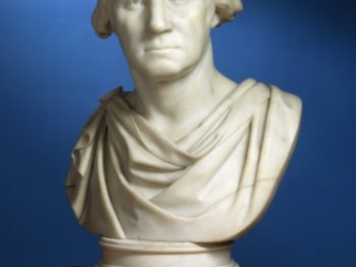 George Washington, Attributed to Thomas Crawford, sculptor; after Jean-Antoine Houdon, artist, Mid-19th century