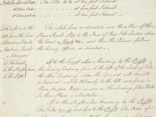 Click for a larger view. “Method for exercise of the light infantry,” William Howe, 5th viscount Howe, 1774