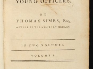 Click for a larger view. <em>The Military Guide for Young Officers</em> by Thomas Simes, 1776