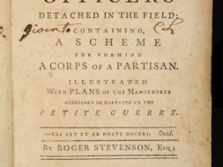 Click for a larger view. <em>Military Instructions for Officers Detached in the Field</em> by Roger Stevenson, 1775