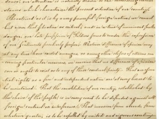 Click for a larger view. “To the President of the United States: The respectful Address of the Officers of the late American Army and Navy assembled in the Society of the Cincinnati of the State of New York,” New York State Society of the Cincinnati, 1812