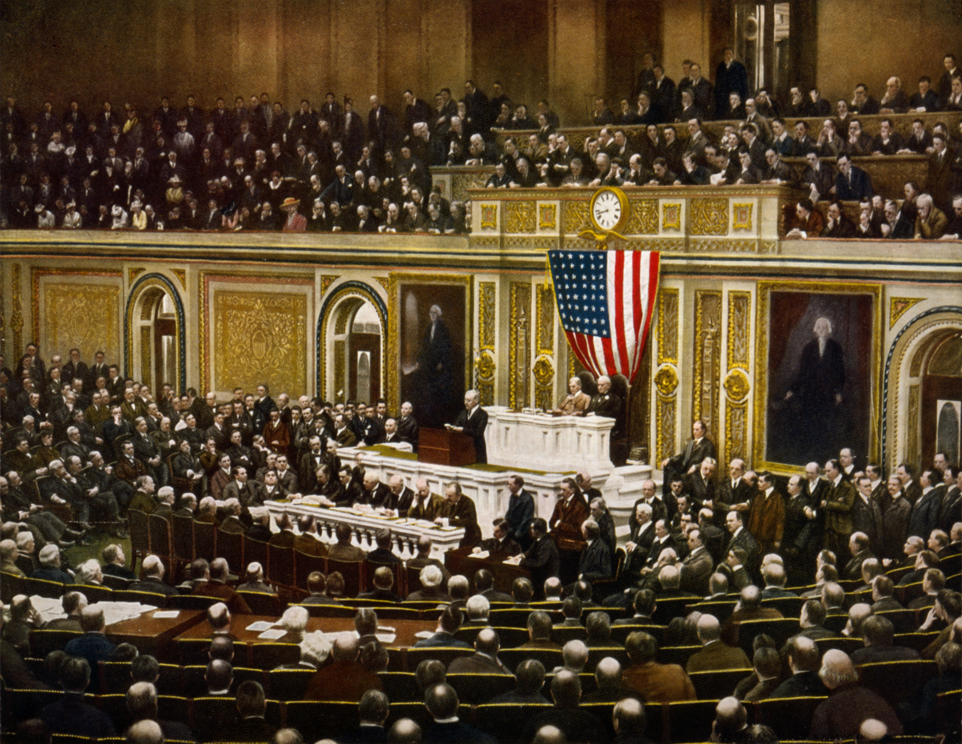 President Wilson addressing Congress, April 2, 1917