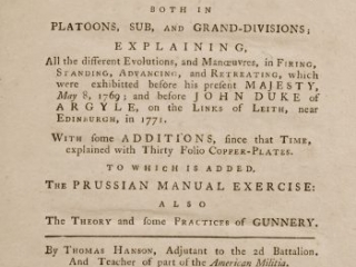 <em>The Prussian Evolutions in Actual Engagements</em> by Thomas Hanson, 1775