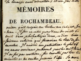 Mémoires Militaires, Historiques et Politiques de Rochambeau, Jean-Baptiste-Donatien de Vimeur, comte de Rochambeau, Edited by J.-Charles-J. Luce de Lancival, 2 volumes, Paris: Chez Fain, 1809