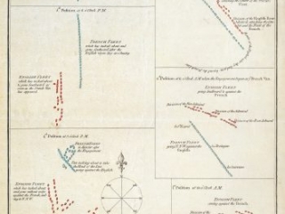 The Sea Engagement Fought July 27th, 1778, between the British Fleet Commanded by Admiral Keppel, and the French Fleet under ye Comte d’Orvilliers, the Comte DuChaffaut and the Duc de Chartres, “By an Officer,” London: Printed for R. Sayer & J. Bennett, September 16, 1778