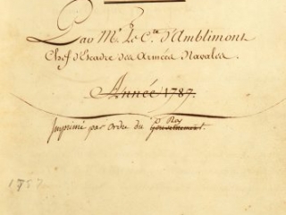 Click for a larger view. “Tactique Navale, ou, Traité sur les Évolutions, sur les Signaux, et sur les Mouvements de Guerre,” Claude-François Renart, comte d’Amblimont, Paris, 1787