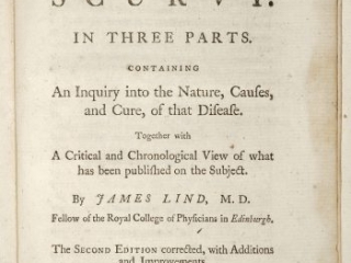 A Treatise on the Scurvy … Containing an Inquiry into the Nature, Causes, and Cure, of that Disease, James Lind, London: Printed for A. Millar, 1757