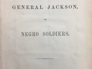 General Washington and General Jackson, on Negro Soldiers, Philadelphia: Henry Carey Baird, 1863