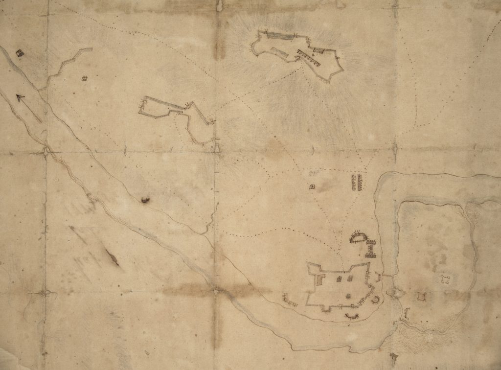 Manuscript map of West Point attributed to Capt. Andrew Engle, ca. 1779