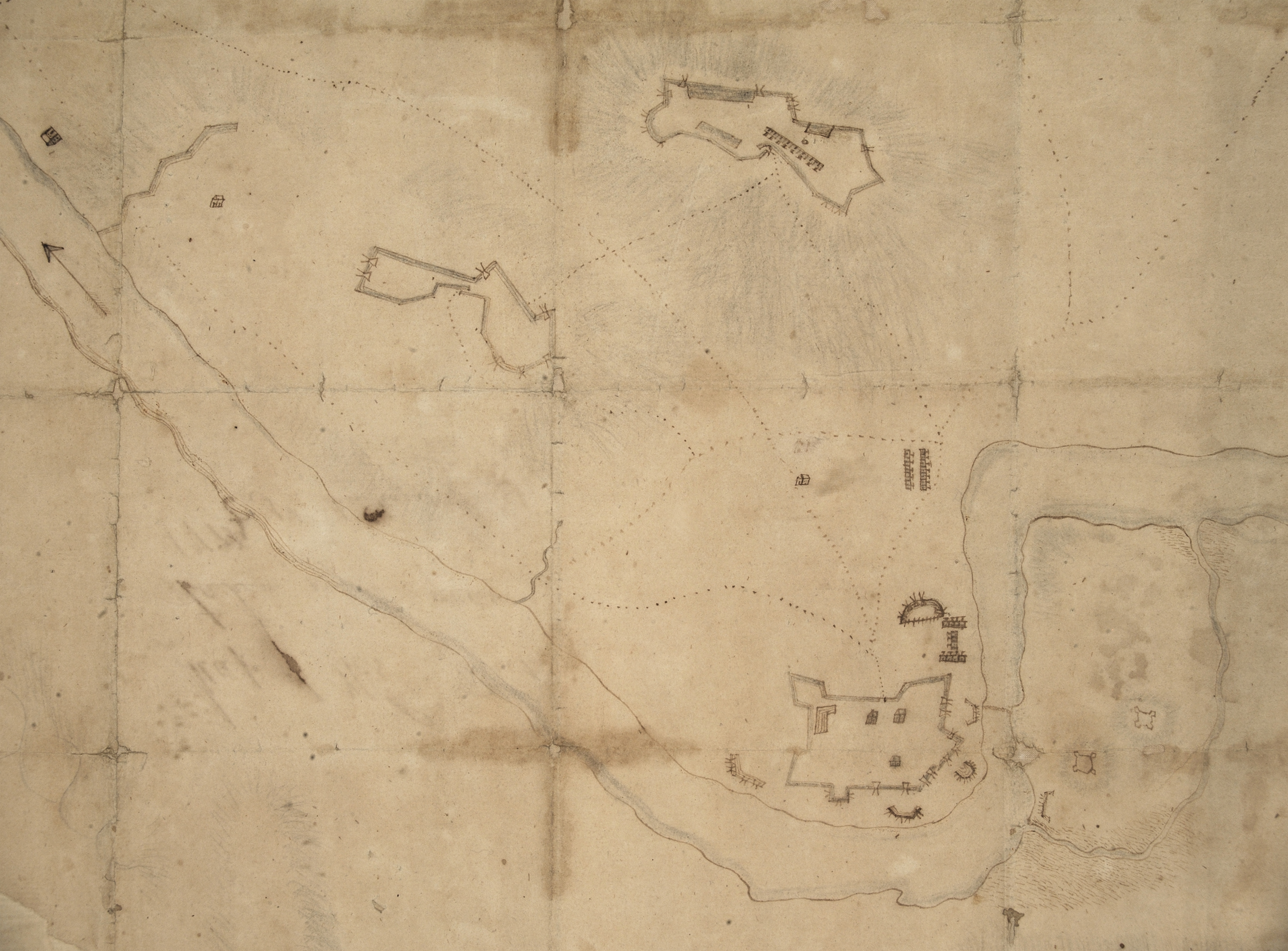 Manuscript map of West Point attributed to Capt. Andrew Engle, ca. 1779