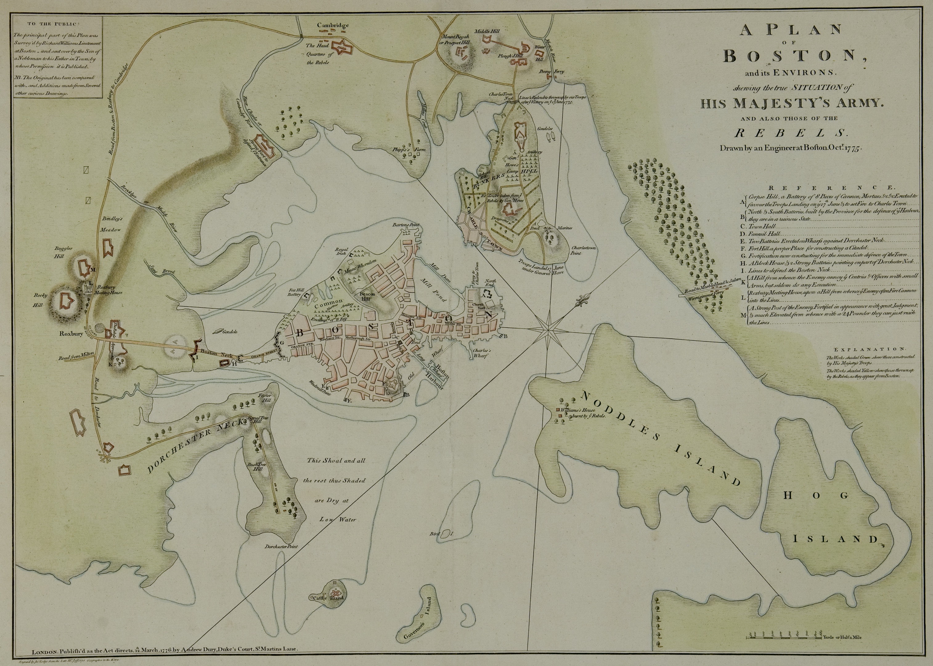 1 A Plan of Boston, 1776