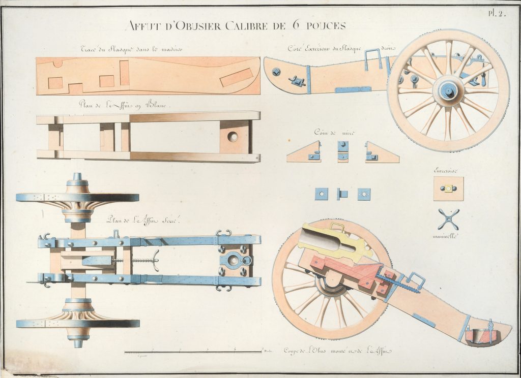 “Affut D’Obusier Calibre de 6 Pouces,” ca. 1780