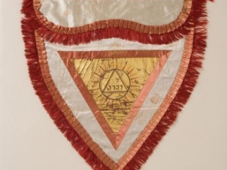 Scottish Rite Lodge of Perfection Masonic apron owned by Richard Clough Anderson, ca. 1815-1825