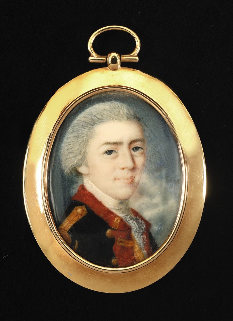 Benjamin Flower portrait miniature, ca. 1778-1780