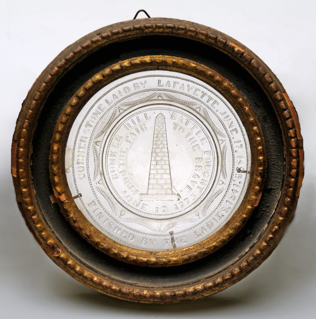 Bunker Hill monument cup plate, ca. 1841