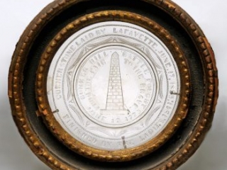 Bunker Hill monument cup plate, ca. 1841