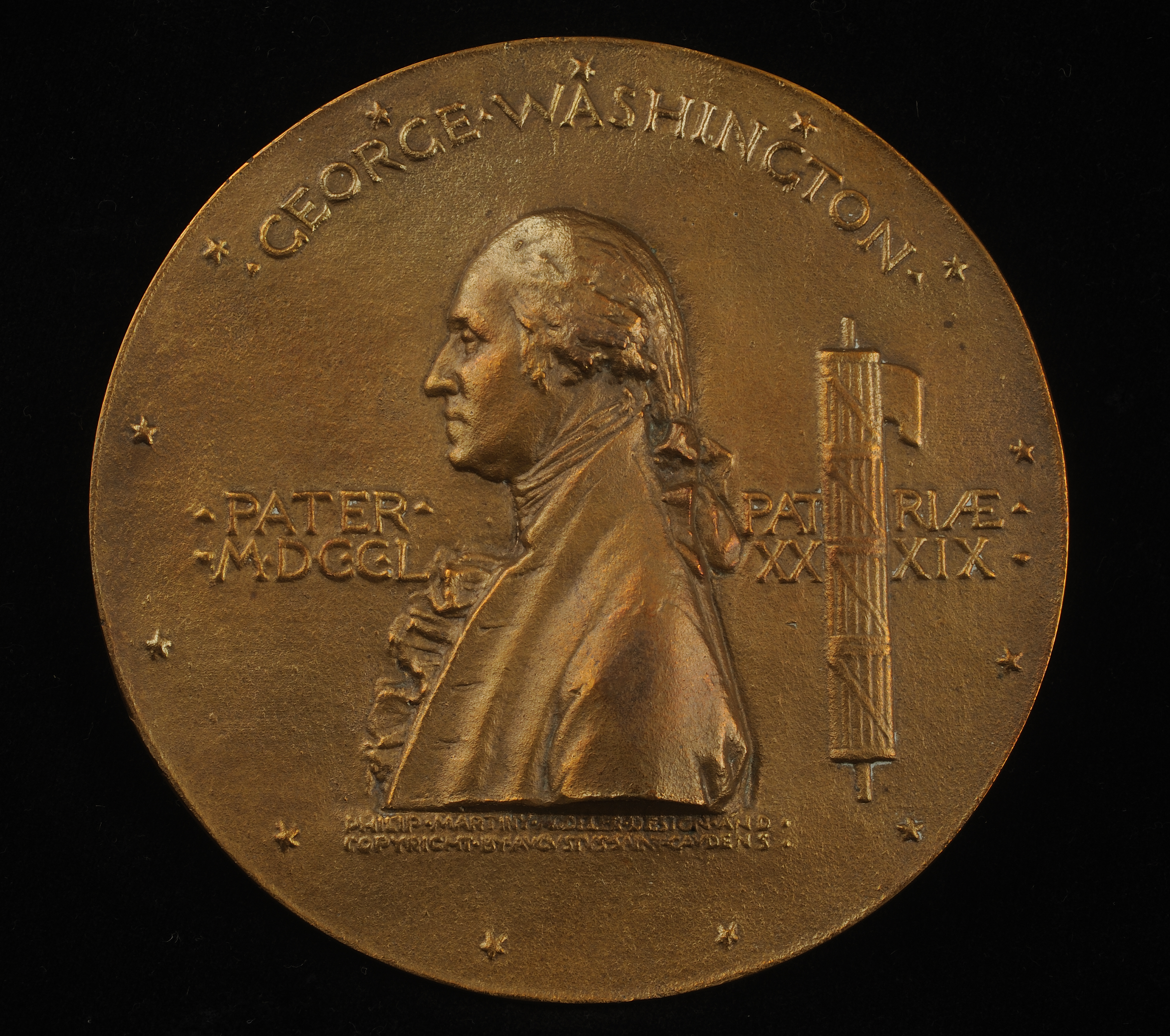George Washington inauguration medal, 1889