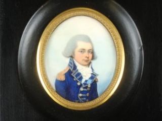 Comte de Lauberdiere portrait miniature by Adam Buck, 1790
