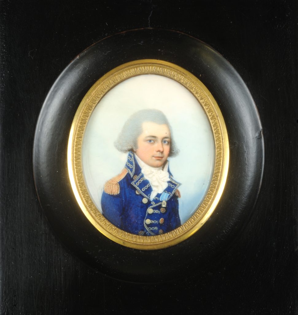 Comte de Lauberdiere portrait miniature by Adam Buck, 1790