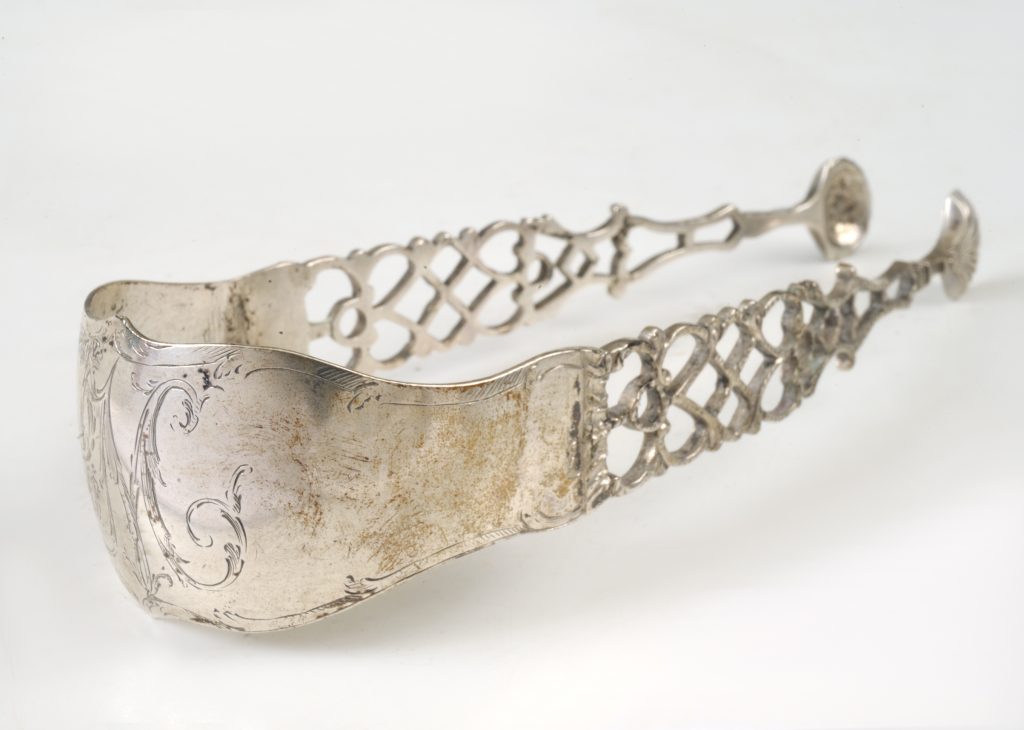 Sugar tongs owned by John Peter Gabriel Muhlenberg, ca. 1778