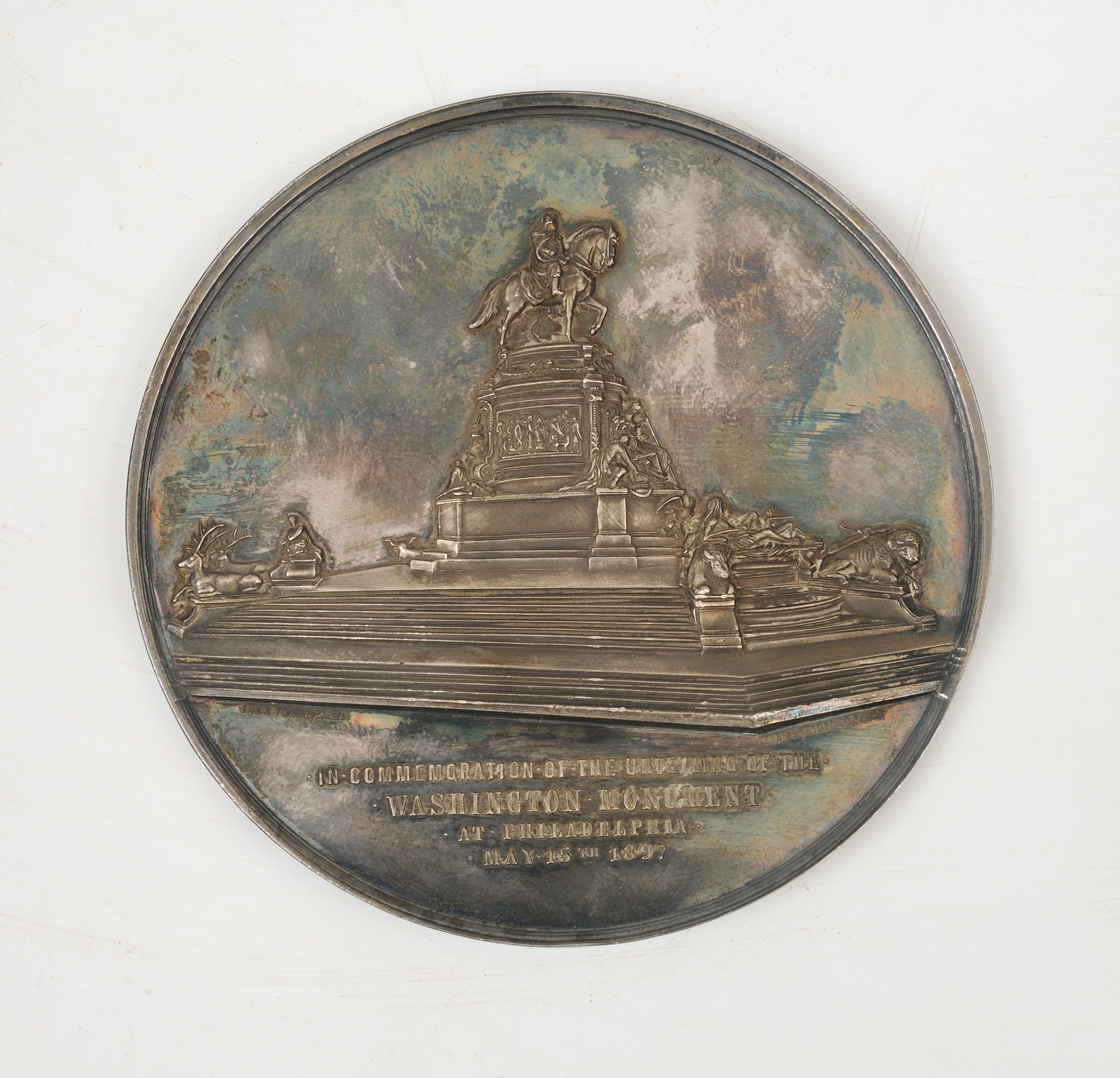 Washington Monument in Philadelphia medal, 1897