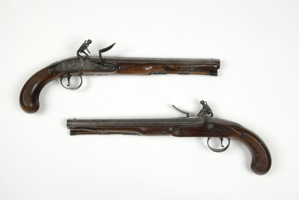 Richard Clough Anderson horseman's pistols made by John Twigg, ca. 1775