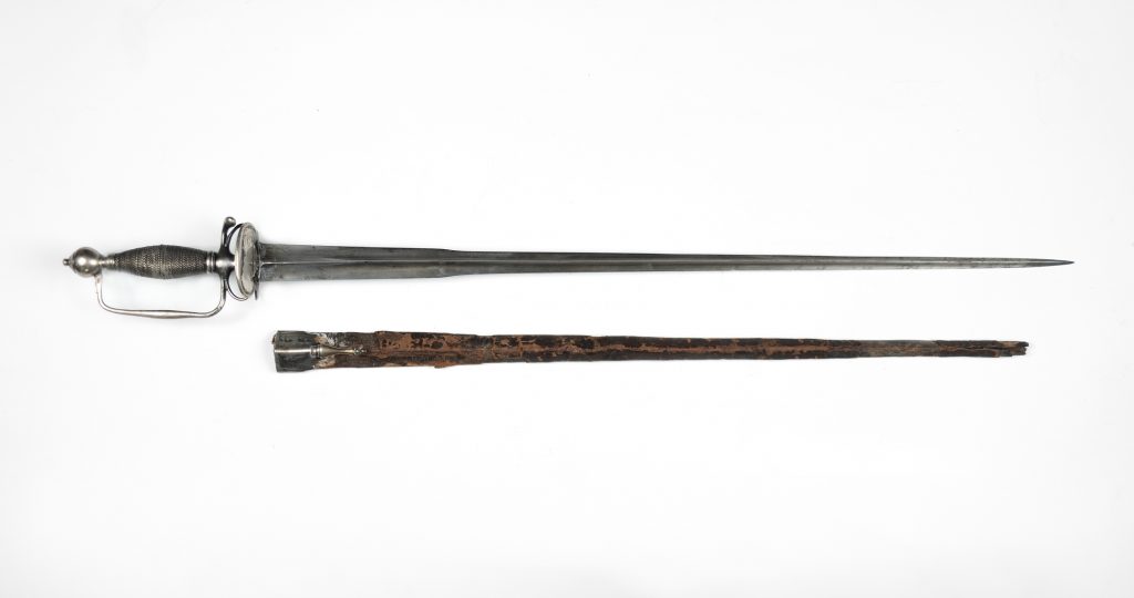 Richard Varick small sword and scabbard made by William Cowell, Jr., ca. 1760
