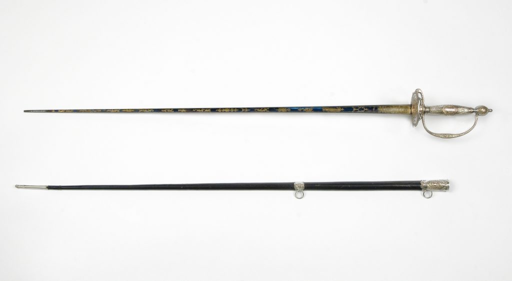 Tench Tilghman presentation sword and scabbard made by C. Liger, 1785