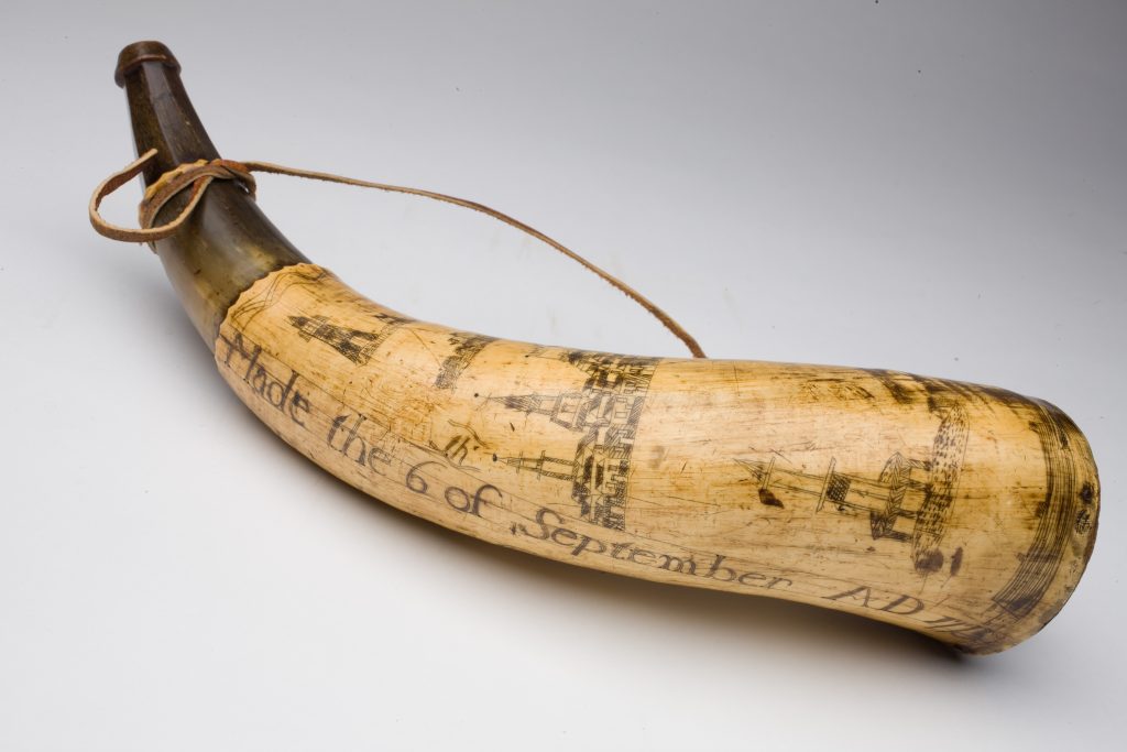 Thomas Kempton powder horn, 1775