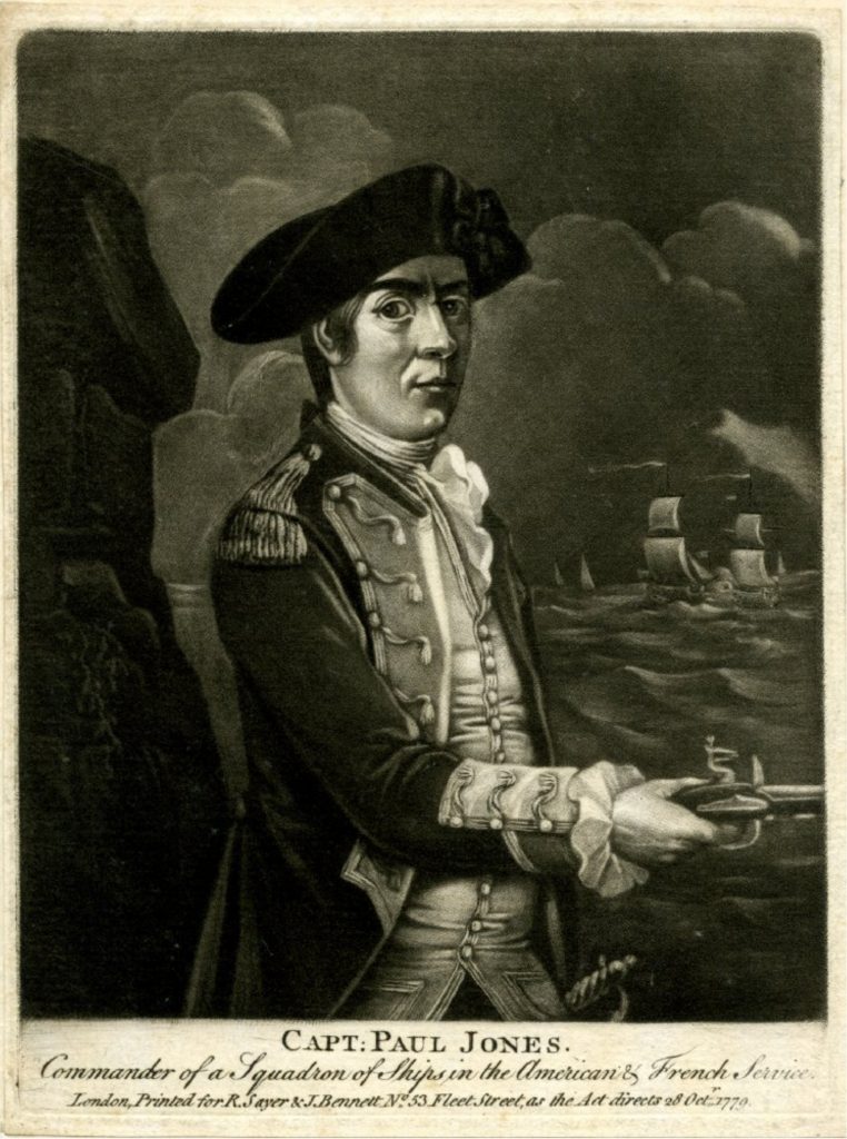Capt: Paul Jones. Commander of a Squadron of Ships in the American & French Service. (London: Printed for R. Sayer & J. Bennett . . . 28 October 1779). British Museum