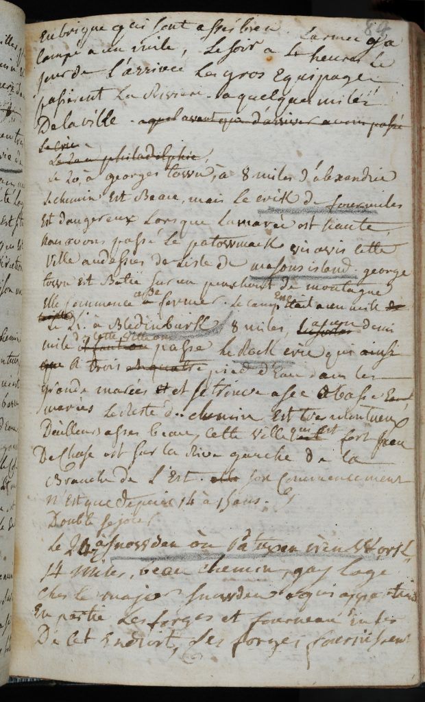 “Journal tenu par Henri Dque. de Palys, Chevalier d’Montrepos pendant son voyage en mer, pour aller en Amerique, 1780-1783”