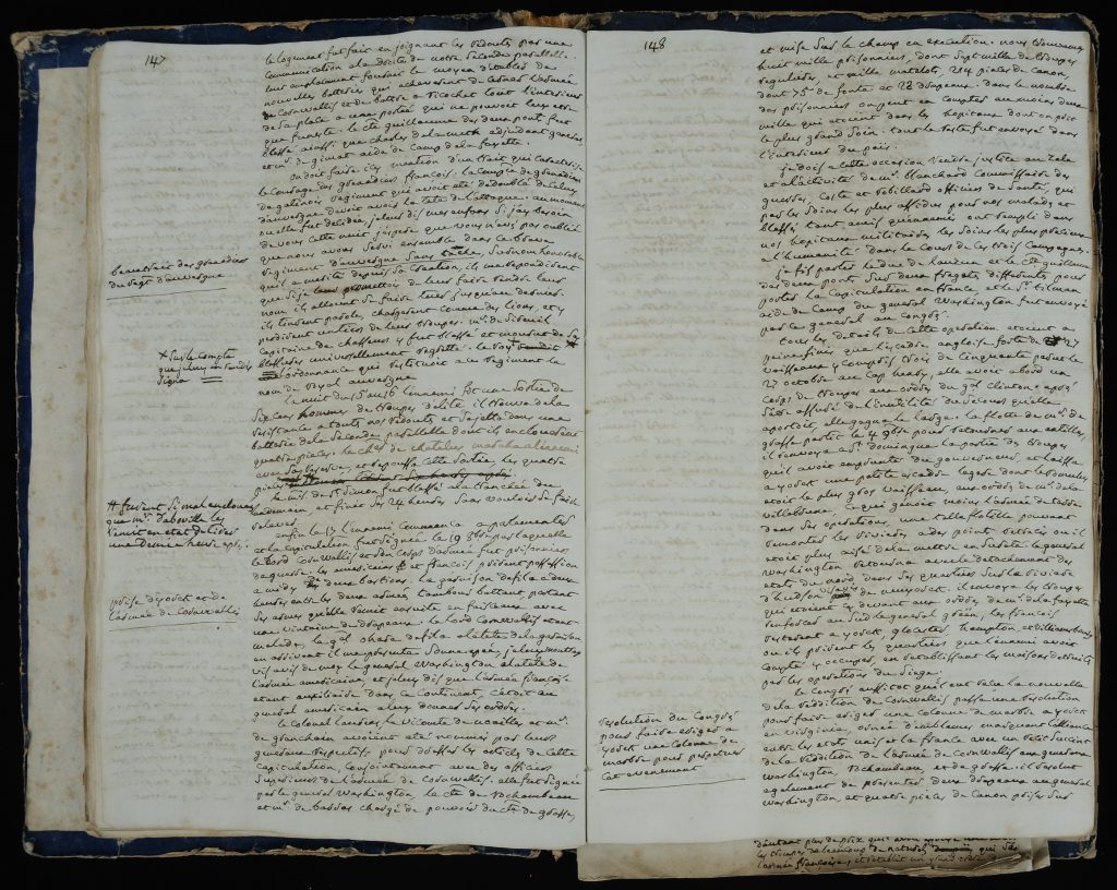 “Manuscript des memoires politiques et militaires du Marechal de Rochambeau”