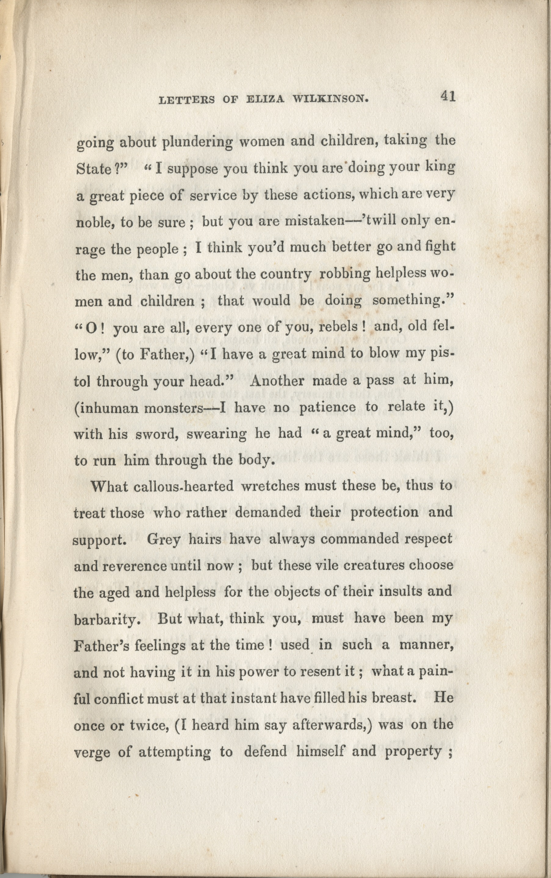 Letters of Eliza Wilkinson: during the invasion and possession of Charleston, S.C., by the British in the revolutionary war, Eliza Wilkinson and Caroline Howard Gilman, 1839