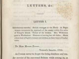 Letters of Eliza Wilkinson: during the invasion and possession of Charleston, S.C., by the British in the revolutionary war by Eliza Wilkinson and Caroline Howard Gilman, 1839