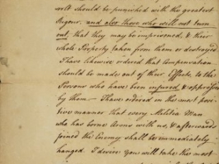 Extract of a letter from Lord Cornwallis to Lieut. Colonel Nisbet Balfour, Commandant at Ninety-Six, Charles Cornwallis, First Marquis Cornwallis, 1780