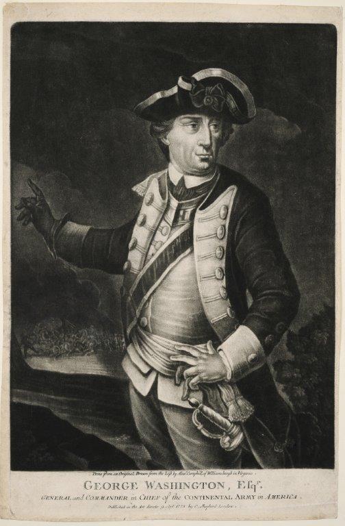 George Washington, Esqr. General and Commander in Chief of the Continental Army in America by C. Shepherd after Alexander Campbell, 1775