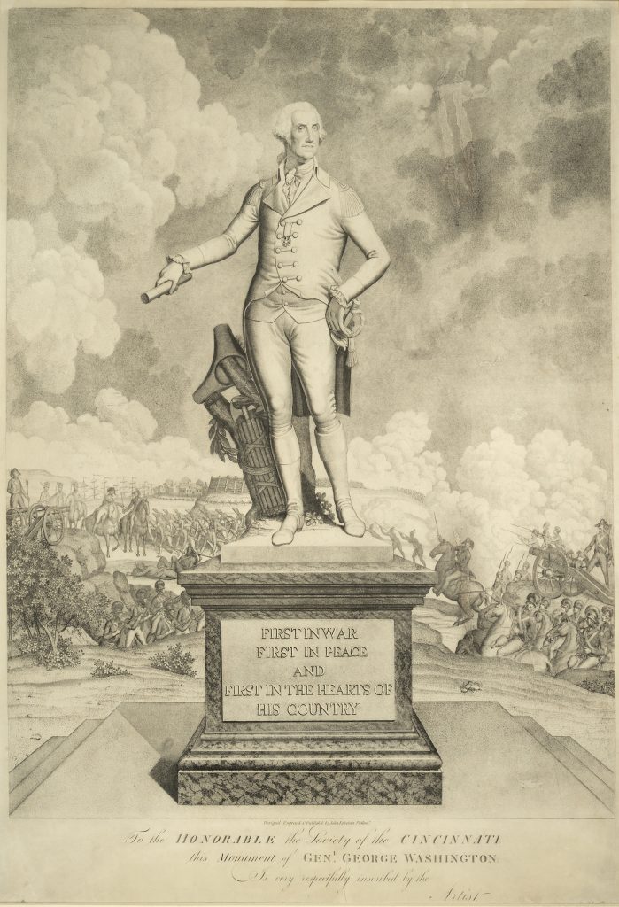 To the Honorable the Society of the Cincinnati : This Monument of Genl. George Washington is Very Respectfully Inscribed by the Artist by John Eckstein (ca. 1736-1817), ca. 1806
