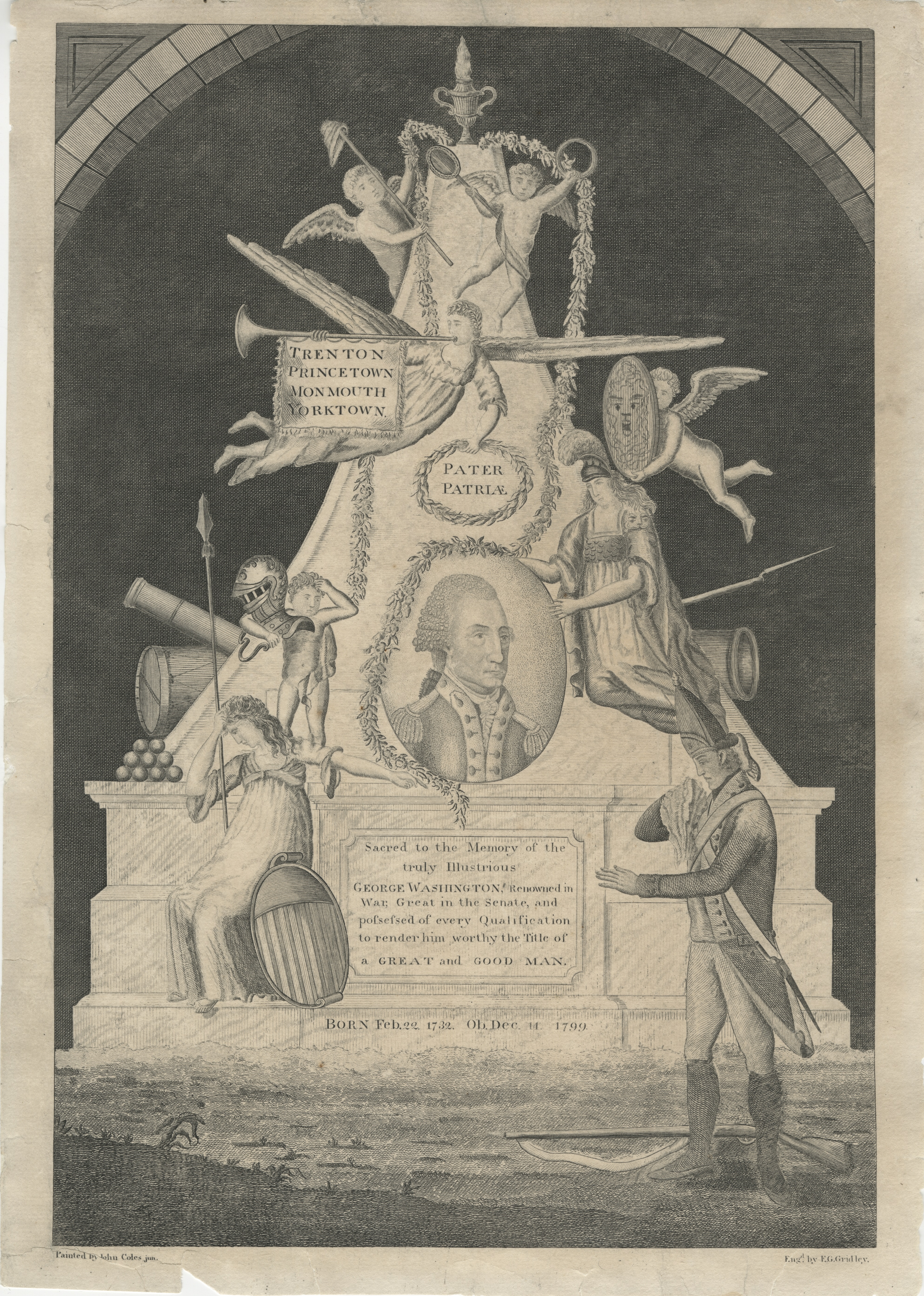 Sacred to the memory of the truly illustrious George Washington by John Coles